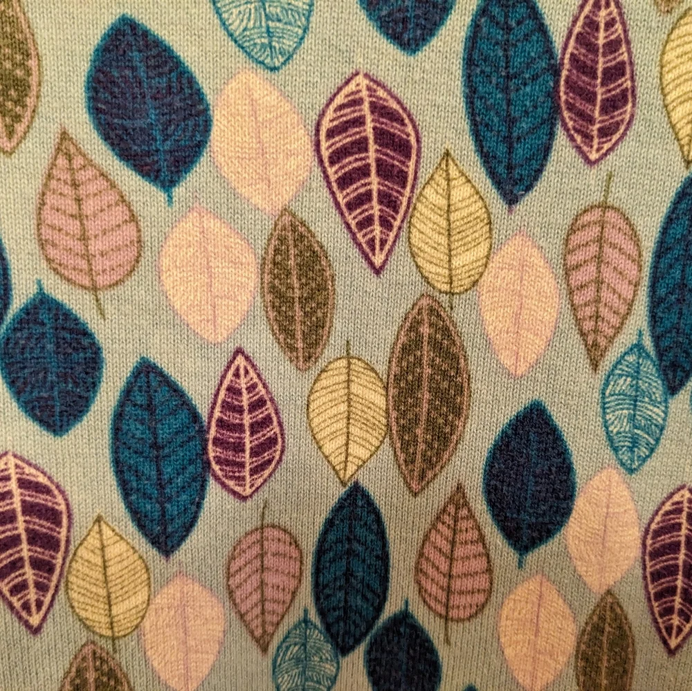 Talbots Multicolor Leaf Pattern Sweater - Picture 7 of 11